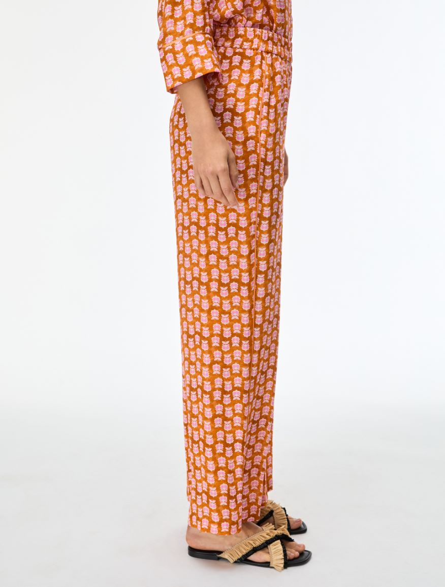 Figure-skimming trousers - ORANGE - Iblues - 3