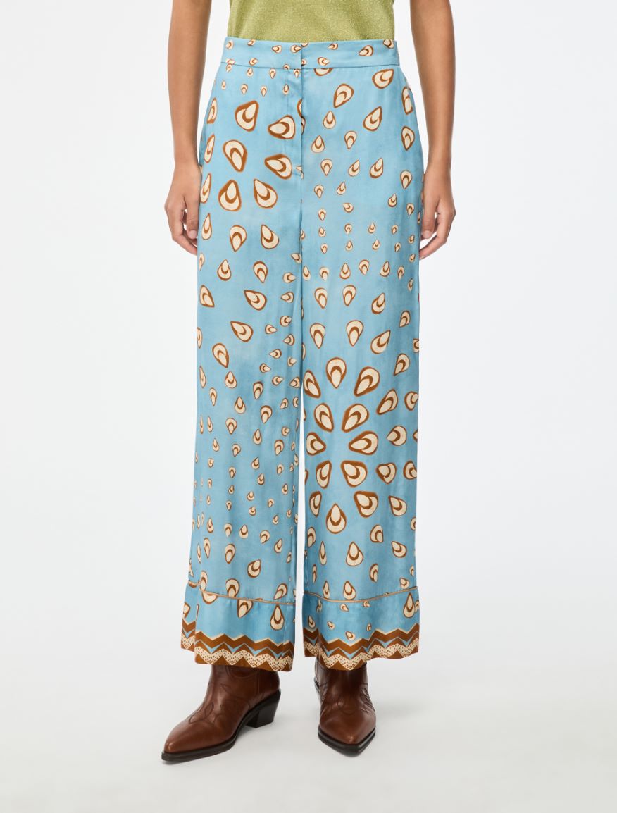 Printed trousers - ANISE - Iblues
