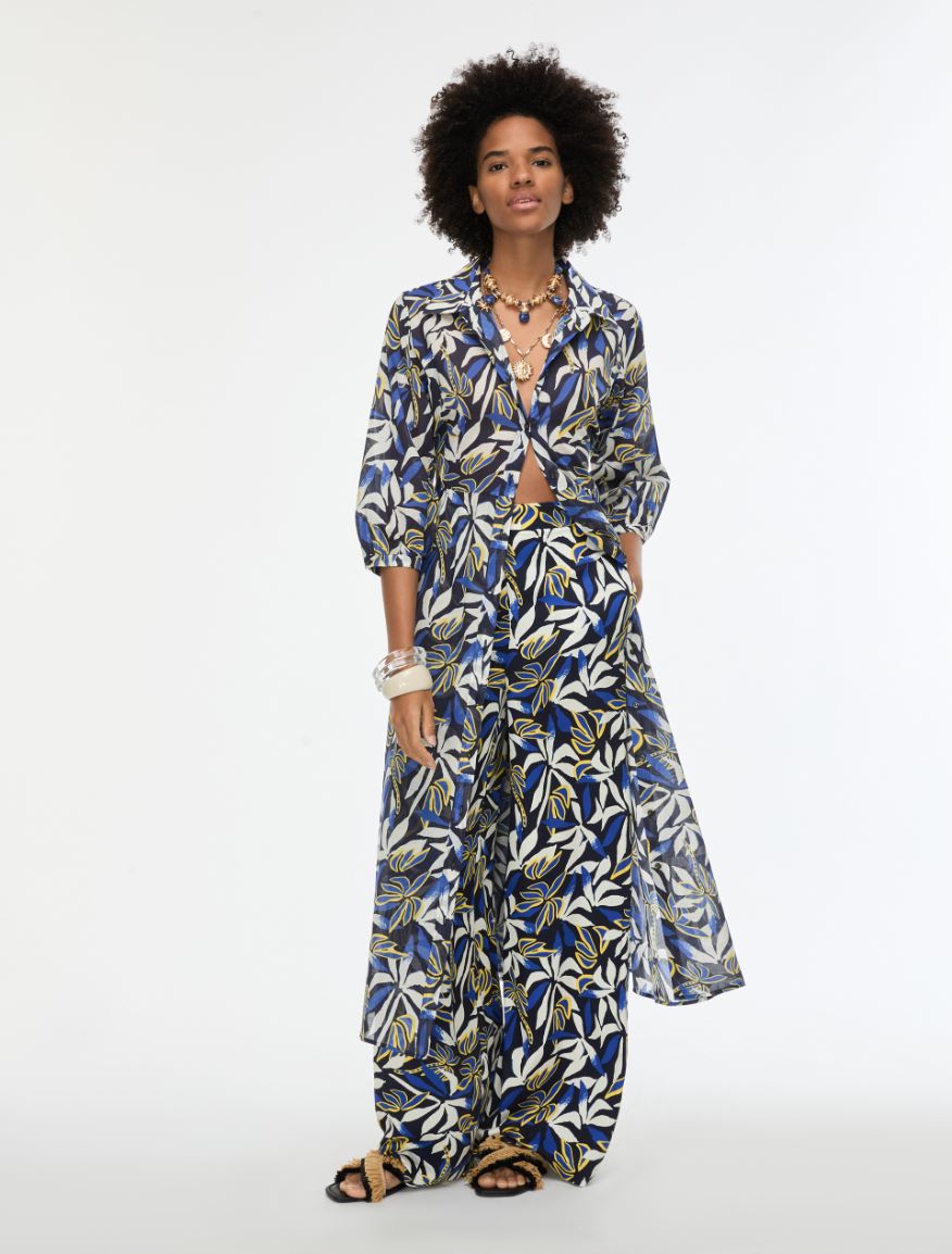 Flowing trousers - CORNFLOWER BLUE - Iblues - 5