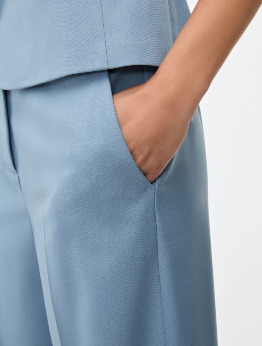 Wide-leg trousers - DARK BLUE - Iblues - 3