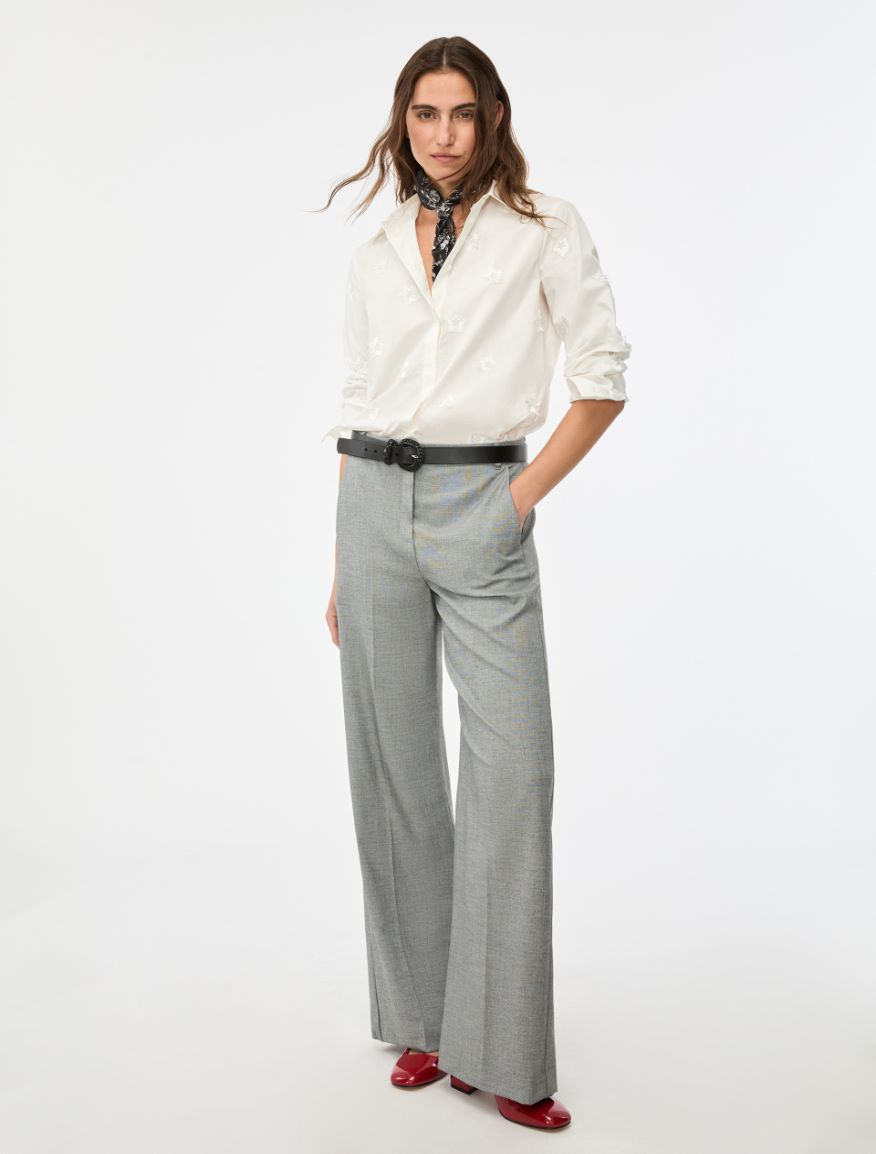 Wide-leg trousers - BLACK - Iblues - 4