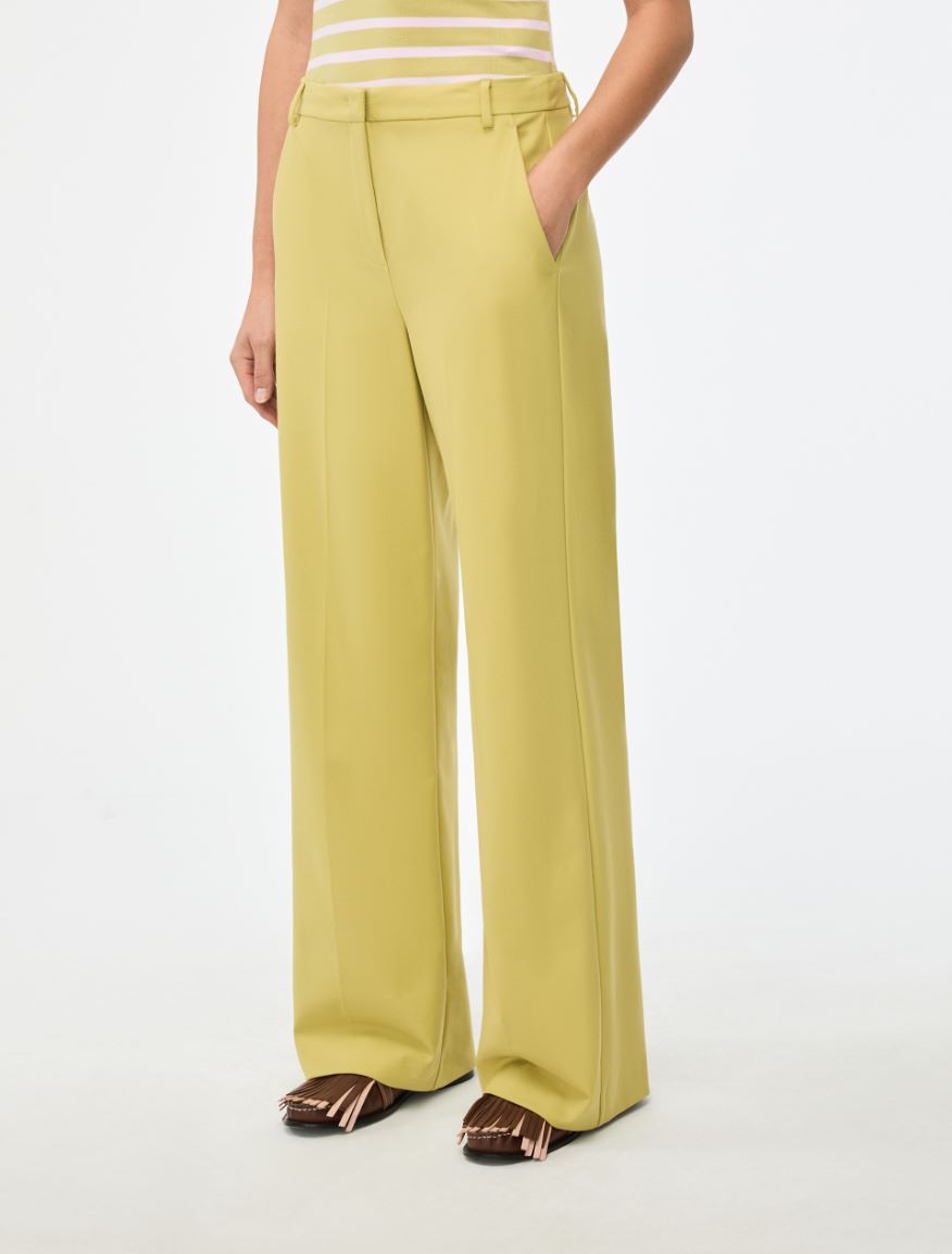Wide-leg trousers - YELLOW - Iblues