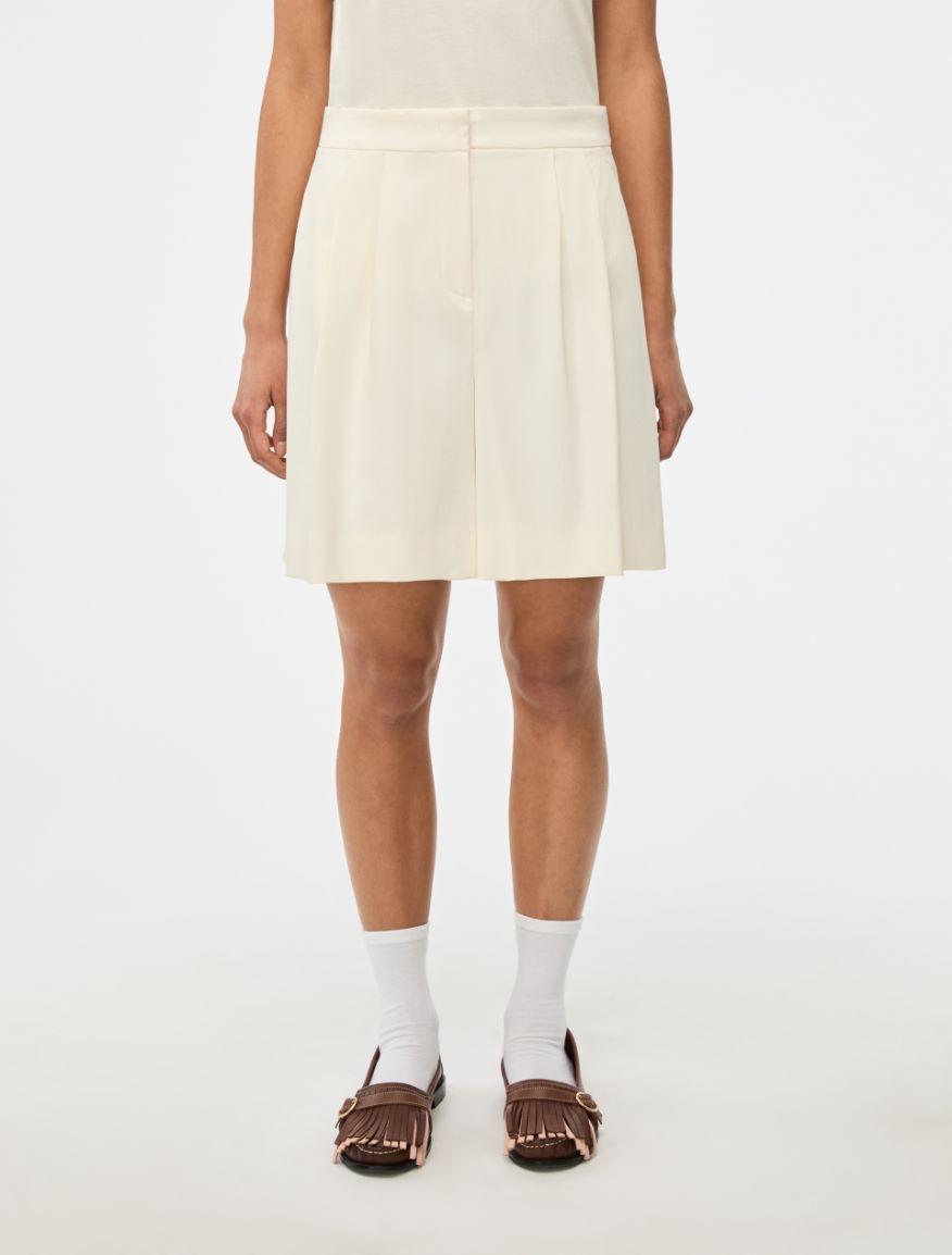 Cotton shorts - WOOL WHITE - Iblues