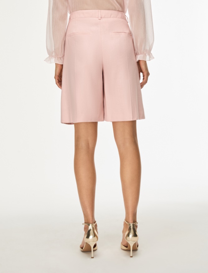 Linen-blend Bermuda shorts - 