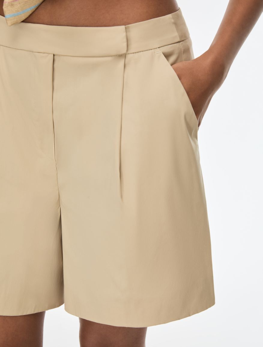 Cotton-blend shorts - SAND - Iblues - 3