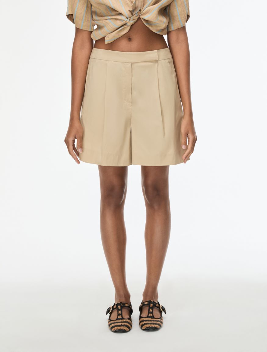 Cotton-blend shorts - SAND - Iblues