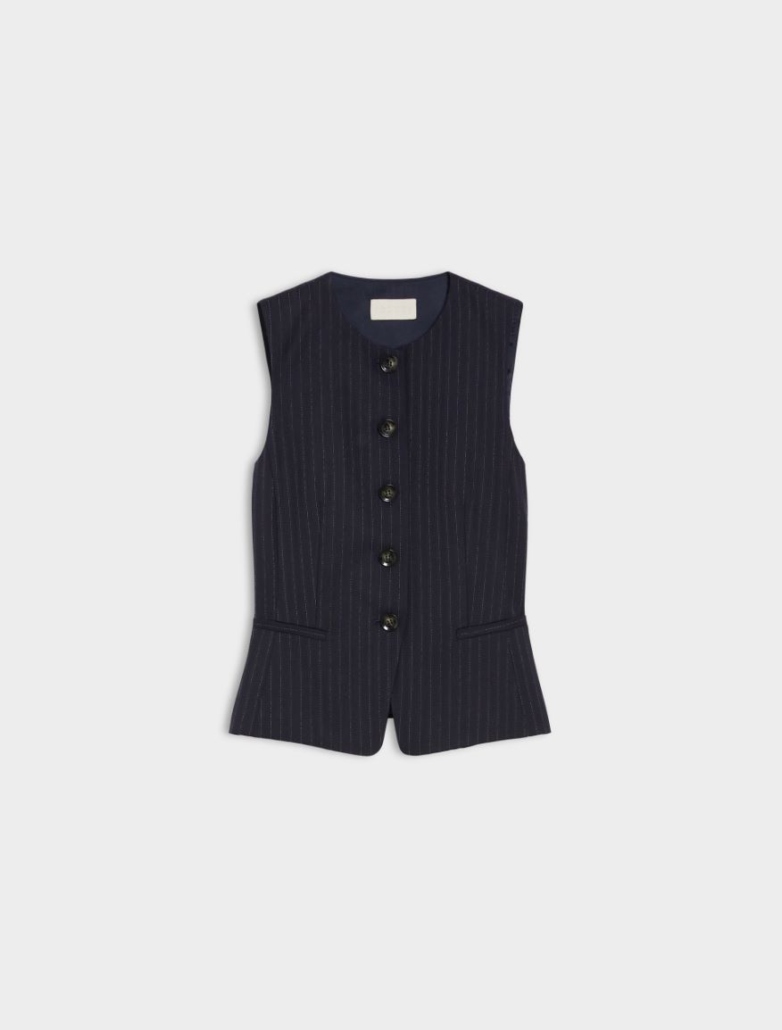 Crew-neck gilet - NAVY - Iblues - 5