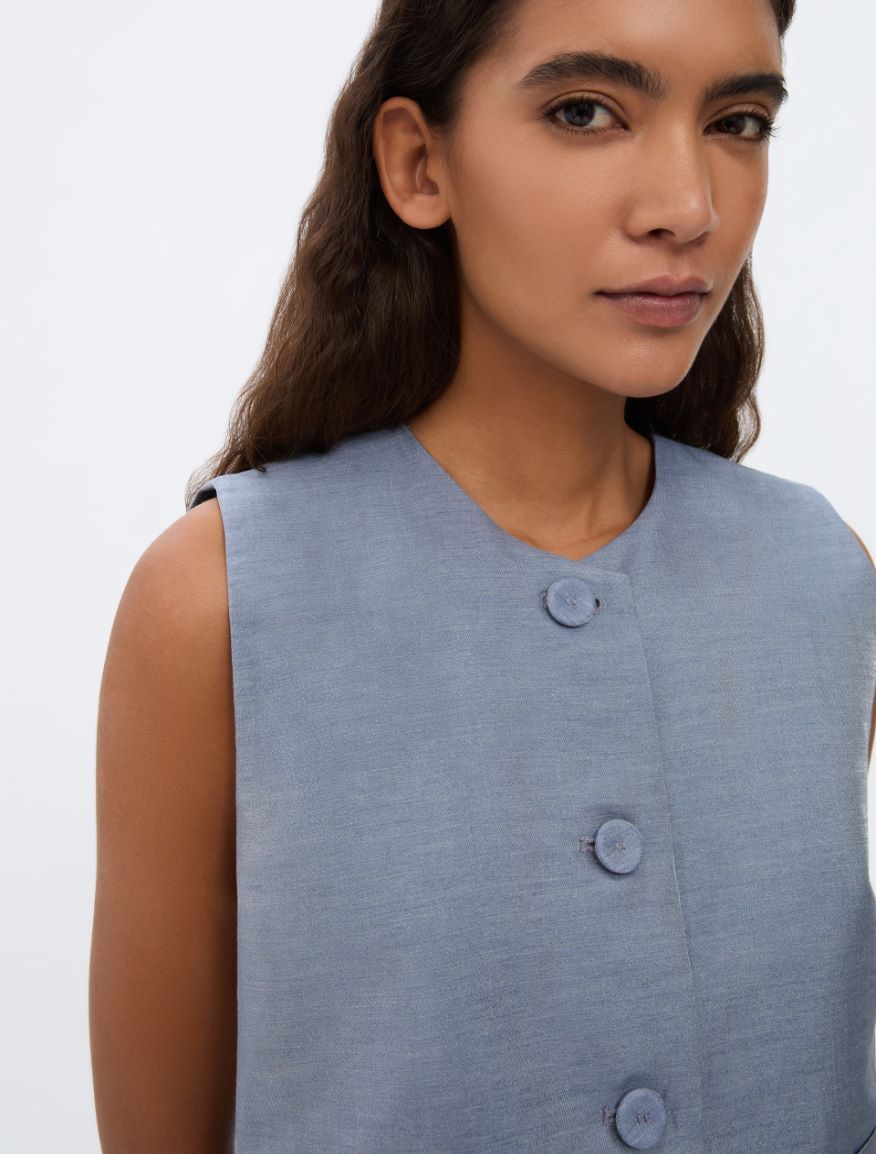 Crew-neck gilet - AVIO - Iblues - 3