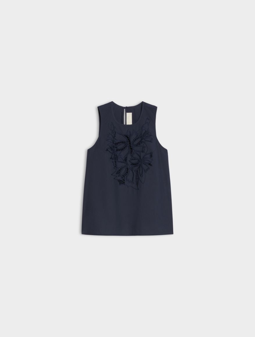 Embroidered top - NAVY - Iblues - 5