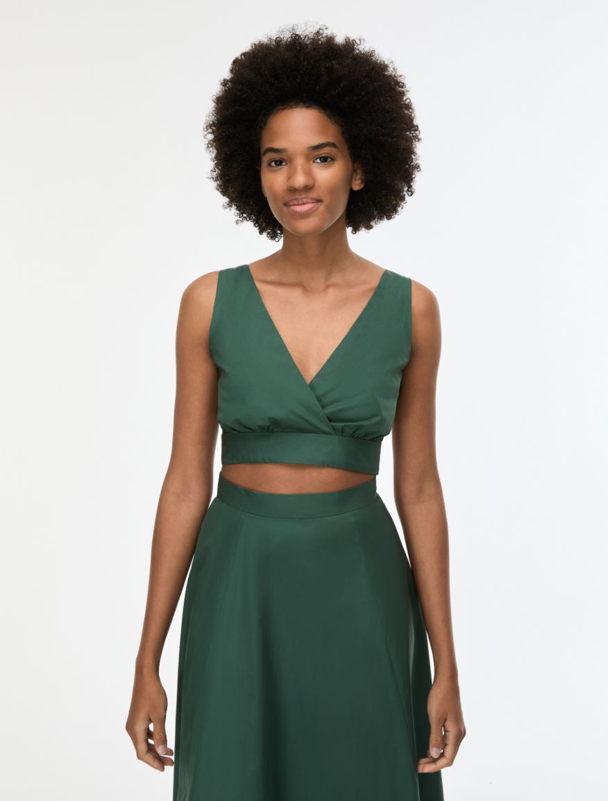 Criss-cross top - GREEN - Iblues