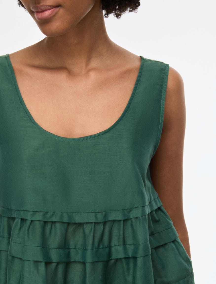 Silk-blend top - GREEN - Iblues - 3