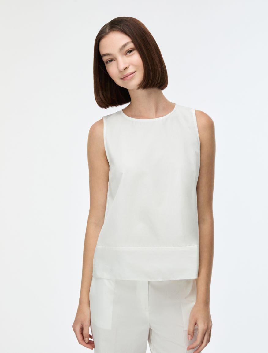 Flounce top - WHITE - Iblues