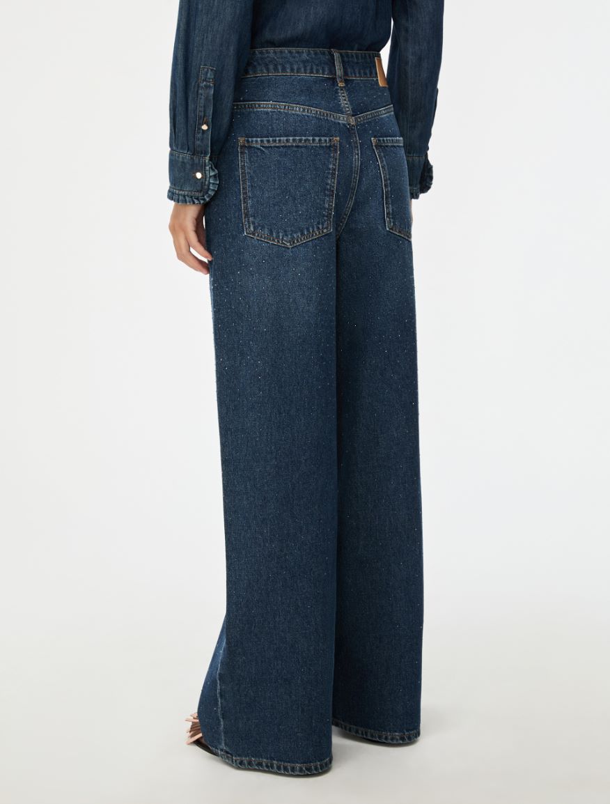 Rhinestone jeans - NAVY - Iblues - 2