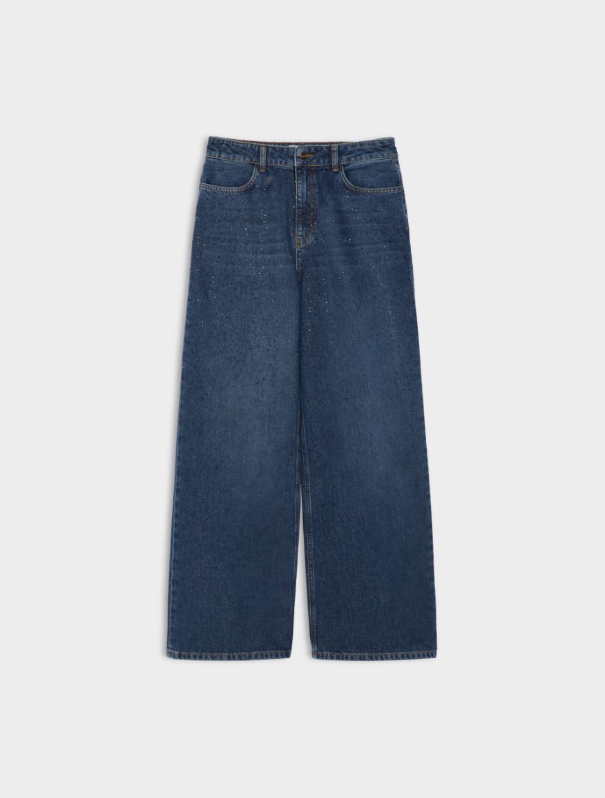 Rhinestone jeans - NAVY - Iblues - 5
