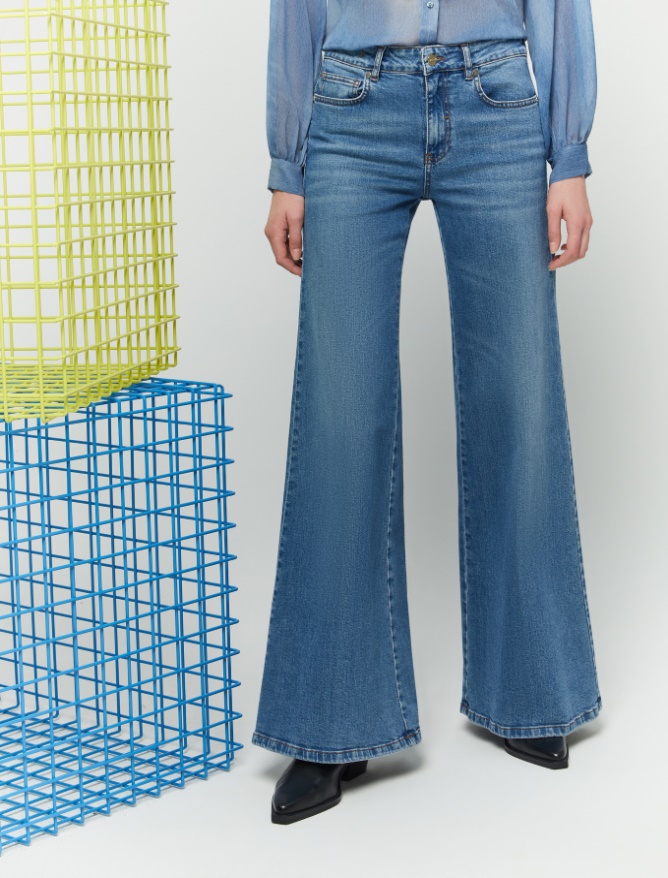 Jeans flare over - BLUE JEANS