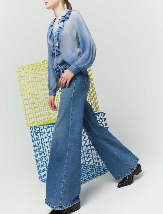 Jeans flare over - BLUE JEANS