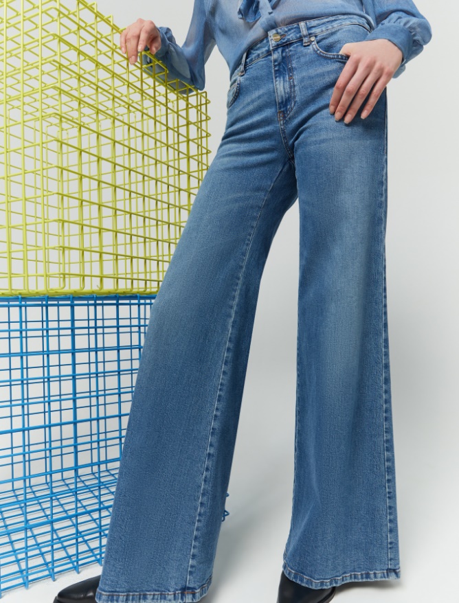 Jeans flare over - BLUE JEANS