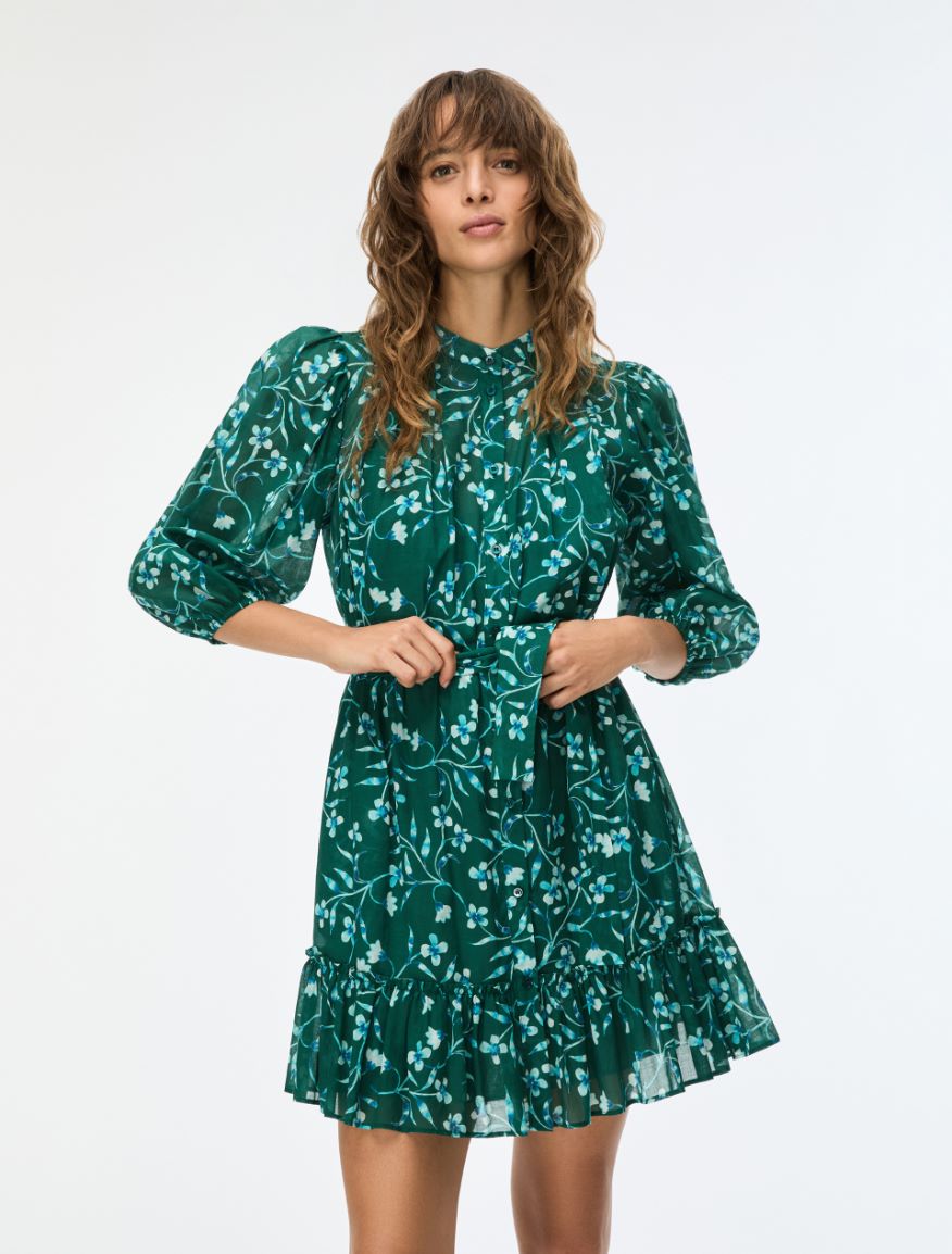 Printed dress - GREEN - Iblues - 4