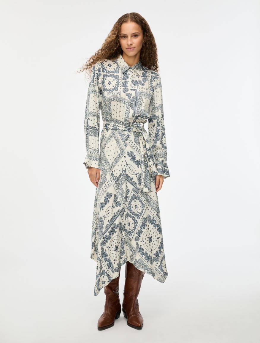 Figure-skimming dress - IVORY - Iblues - 4