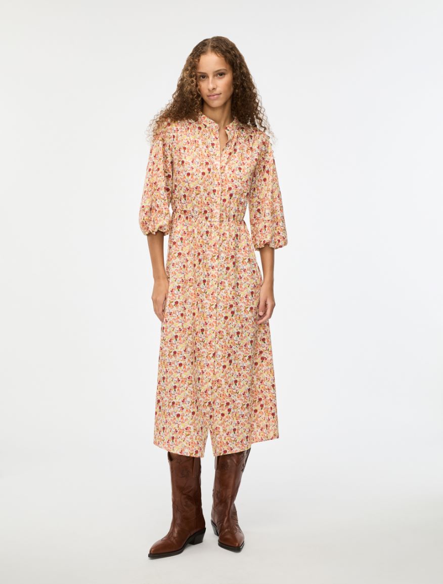 Flared dress - CREAM - Iblues