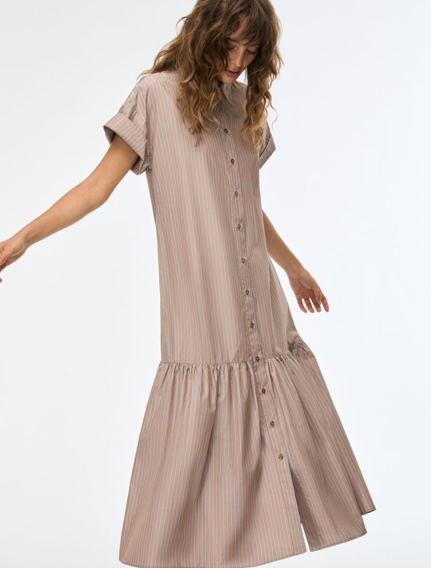 Shirt dress - HAZELNUT BROWN - Iblues - 3