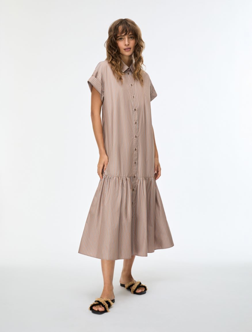 Shirt dress - HAZELNUT BROWN - Iblues - 4