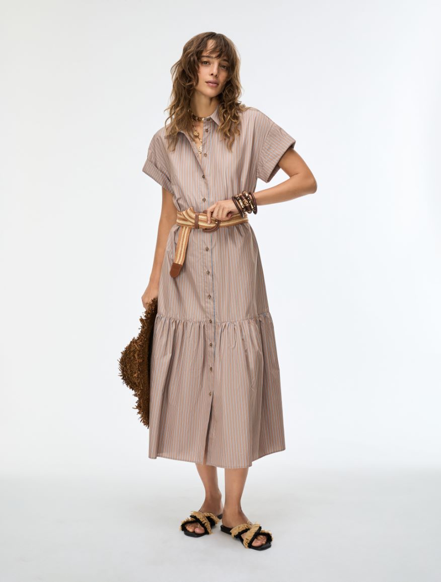Shirt dress - HAZELNUT BROWN - Iblues