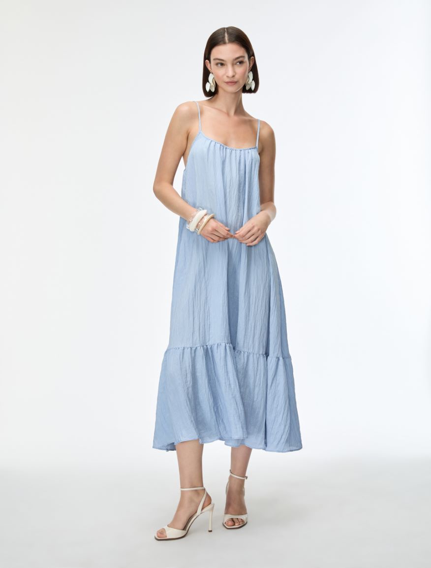 Crackled dress - DARK BLUE - Iblues