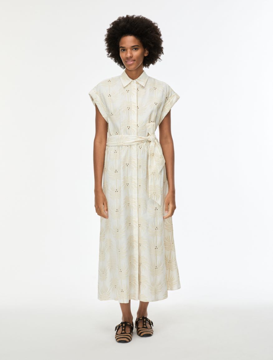 Embroidered dress - IVORY - Iblues - 4