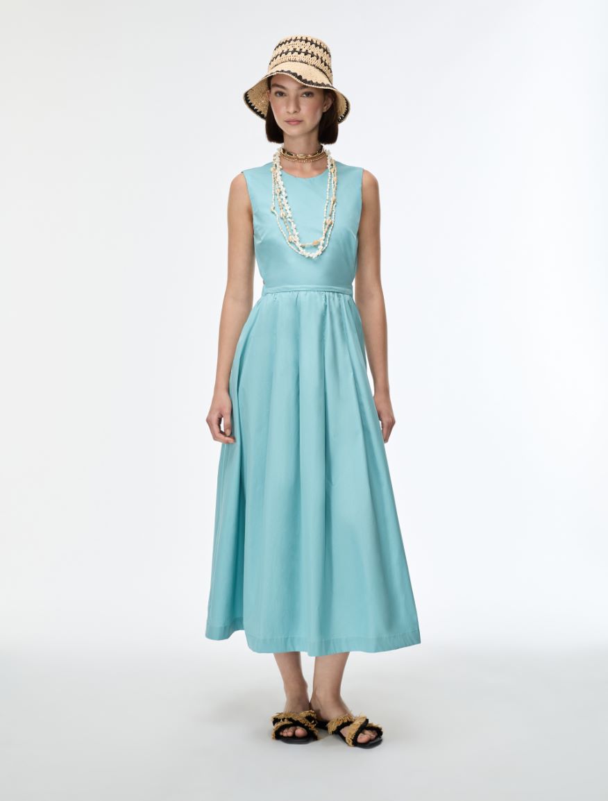 Fitted-waist dress - AQUAMARINE - Iblues