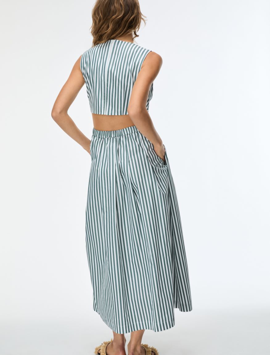 Fitted-waist dress - GREEN - Iblues - 2