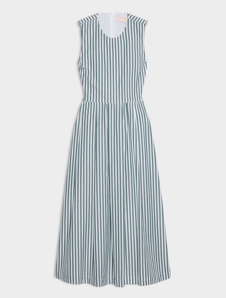 Fitted-waist dress - GREEN - iBlues - 5