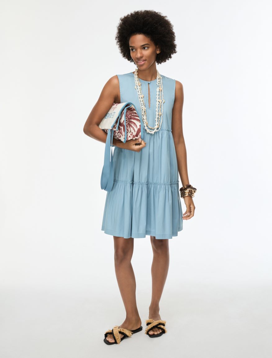 Flounce dress - DARK BLUE - Iblues