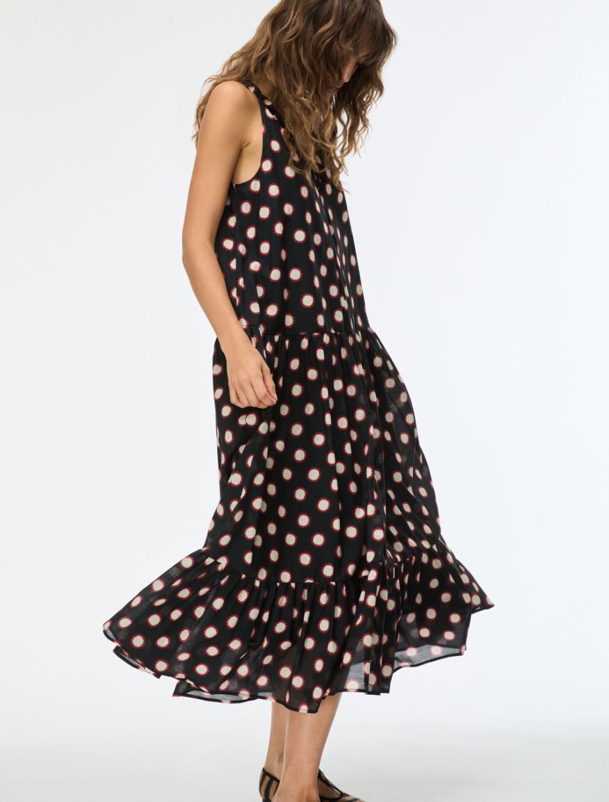 Cotton dress - BLACK - Iblues - 3