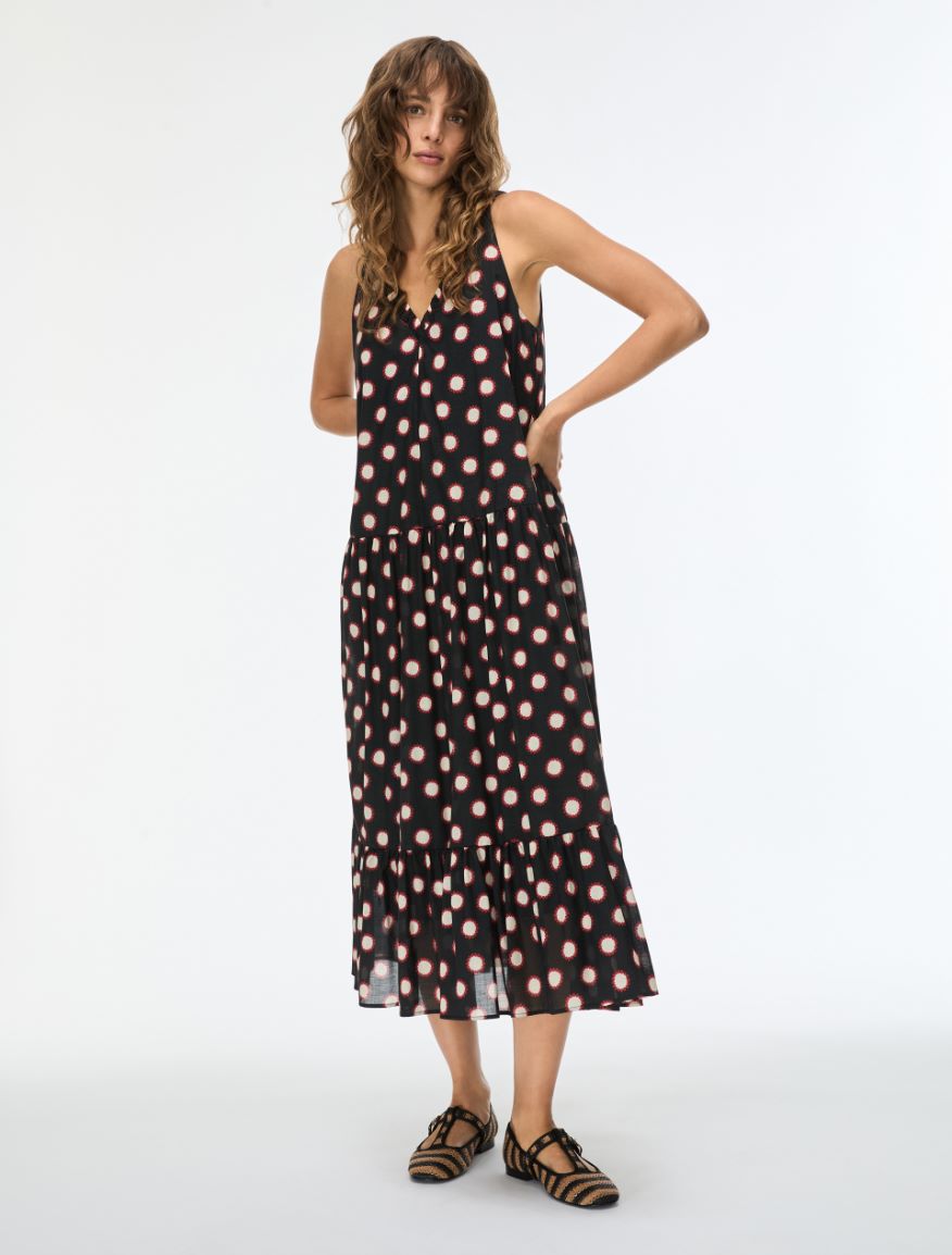 Cotton dress - BLACK - Iblues - 4