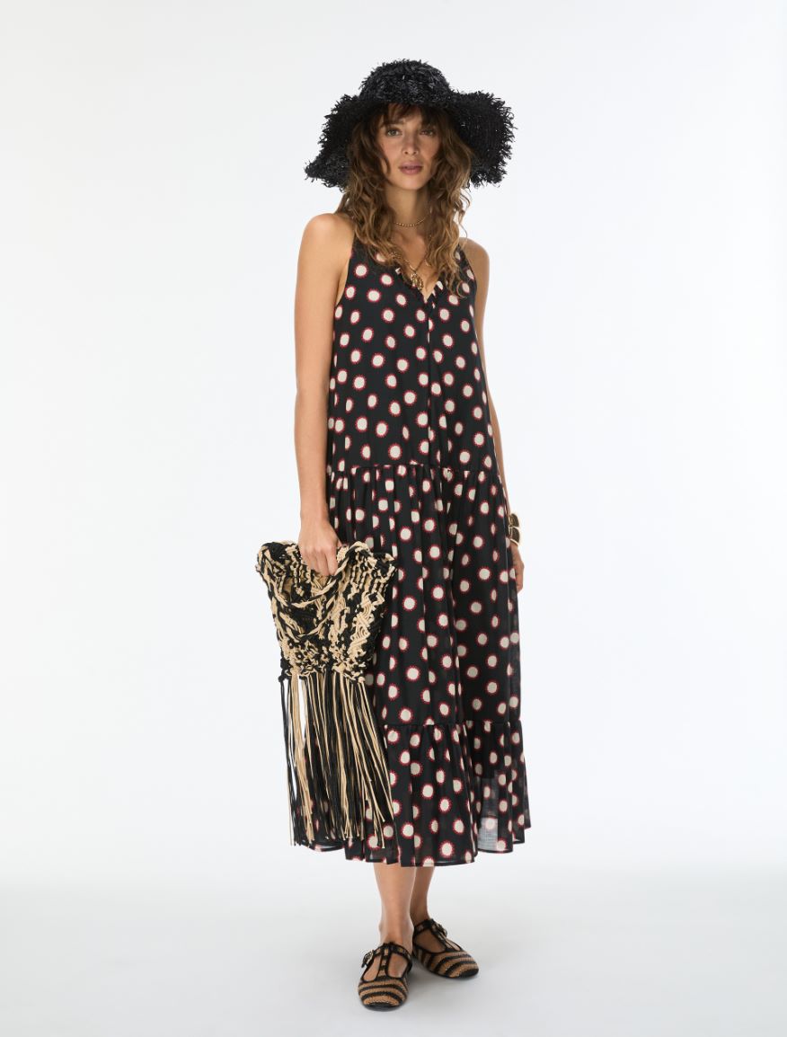 Cotton dress - BLACK - Iblues