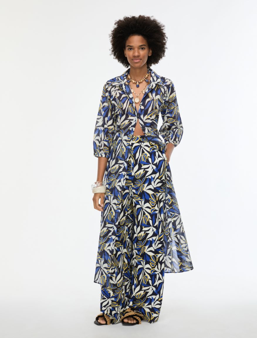 Flared, figure-skimming dress - CORNFLOWER BLUE - Iblues - 5