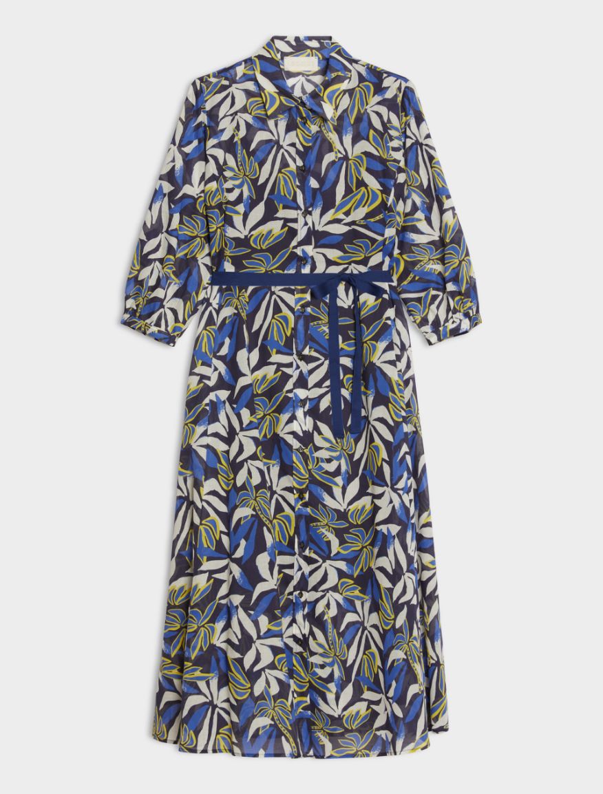 Flared, figure-skimming dress - CORNFLOWER BLUE - Iblues - 6