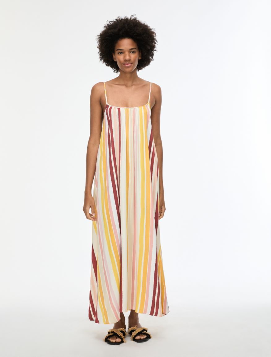 Viscose dress - BORDEAUX - Iblues - 4