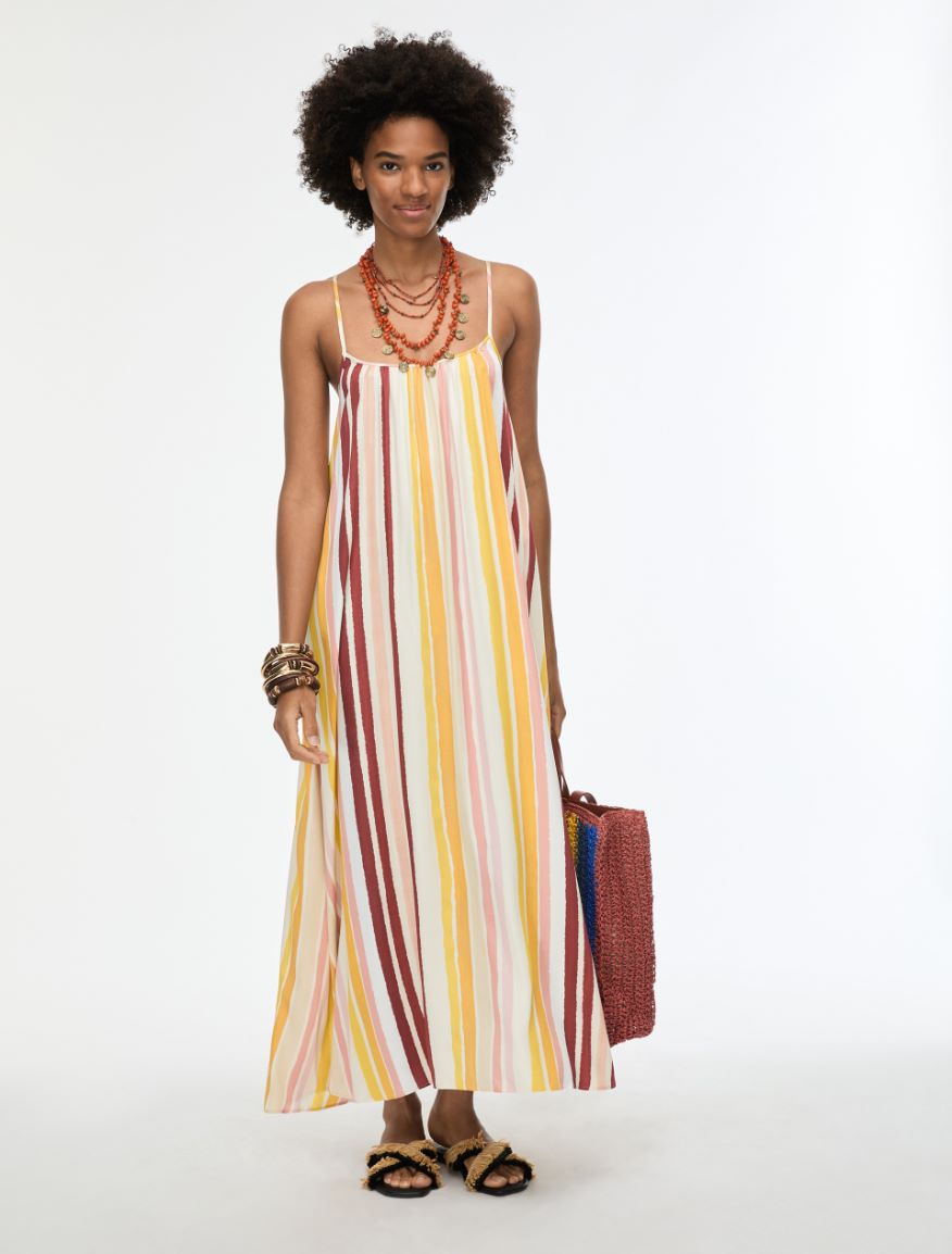 Viscose dress - BORDEAUX - Iblues