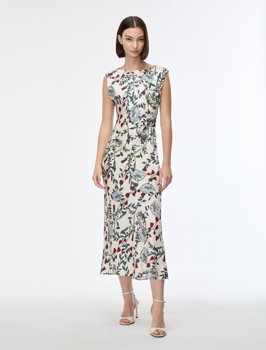 Figure-skimming dress - IVORY - Iblues - 4