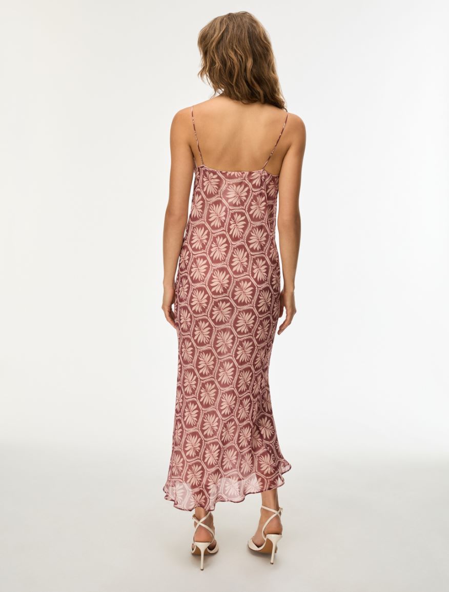 Silk-blend dress - BORDEAUX - Iblues - 2