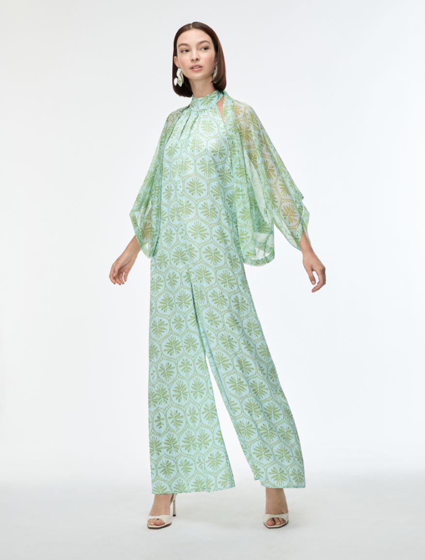 Oversized jumpsuit - AQUAMARINE - Iblues