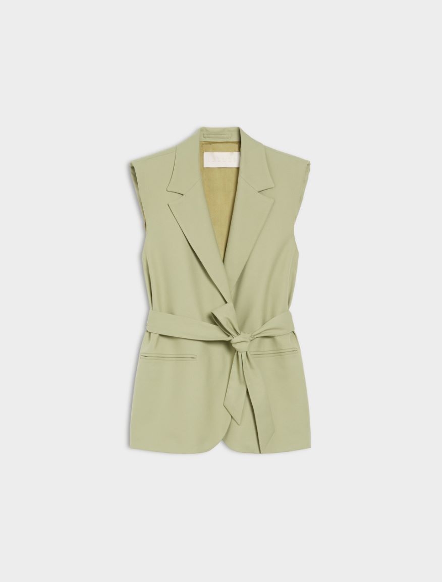 Sleeveless blazer - OPAL GREEN - Iblues - 5