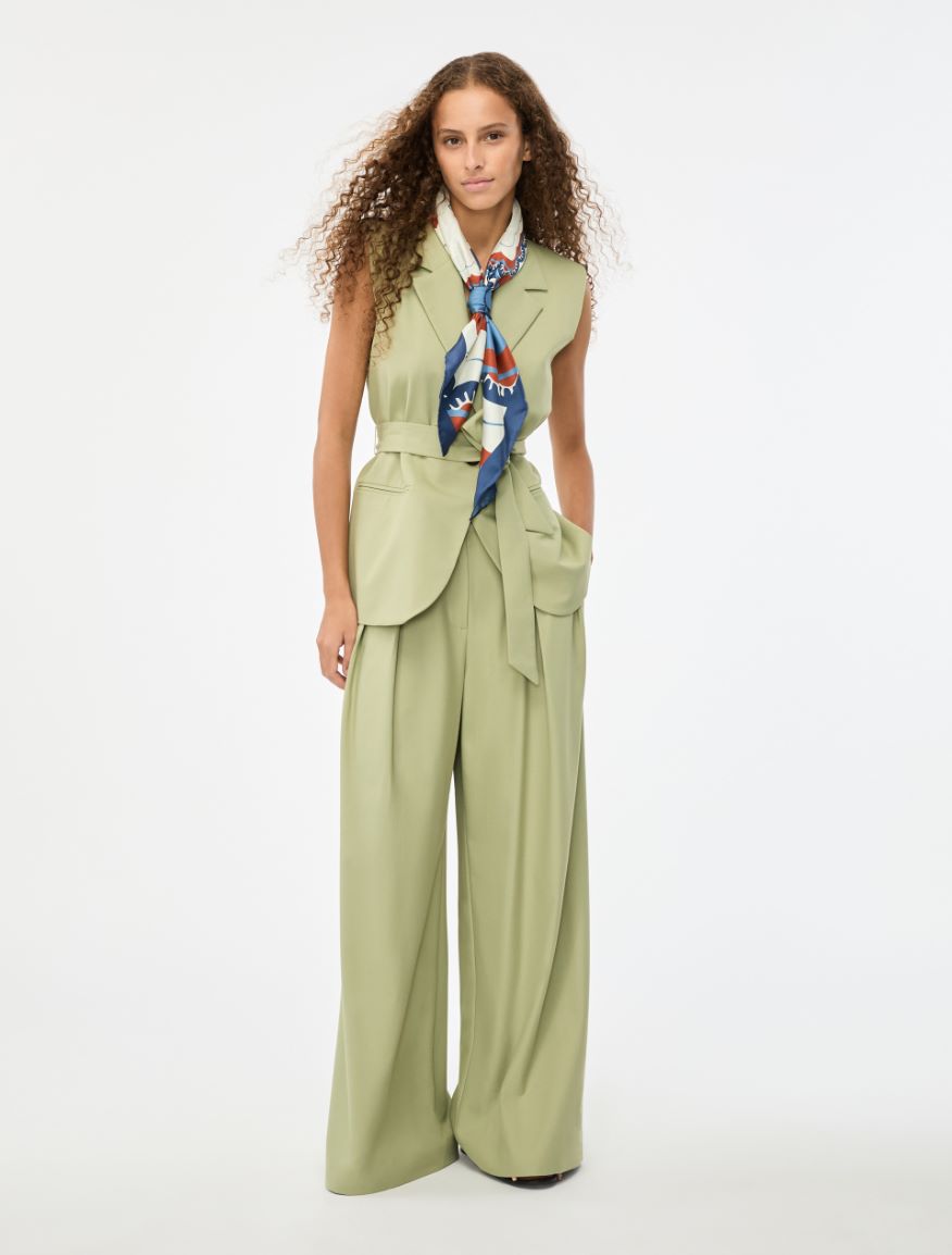 Sleeveless blazer - OPAL GREEN - Iblues