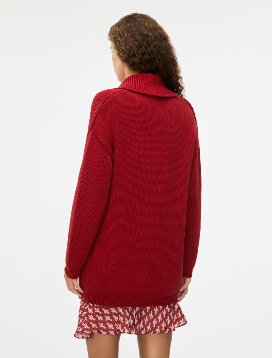 Long cardigan - RED - Iblues - 2