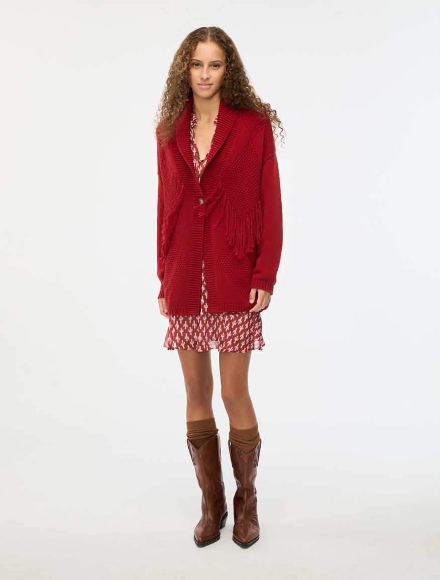 Long cardigan - RED - Iblues - 4