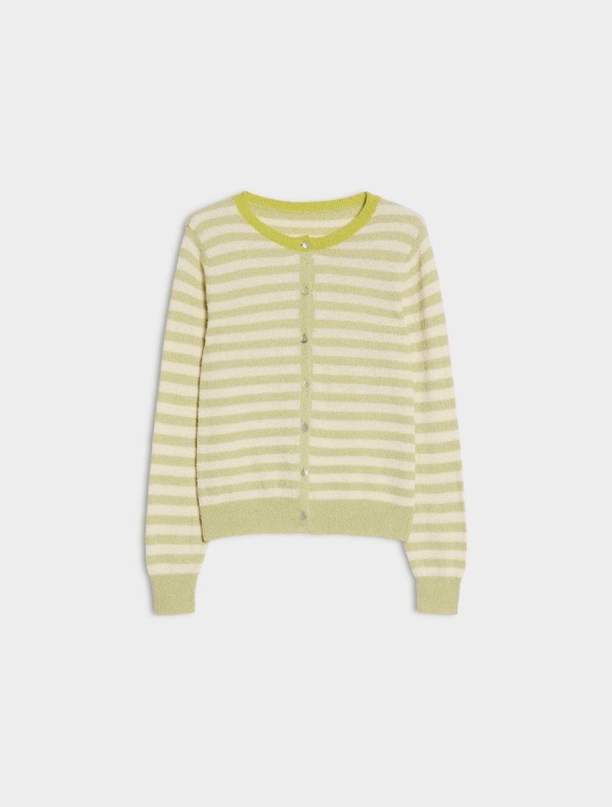 Striped cardigan - SAGE - Iblues - 5