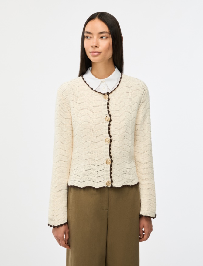Crochet-knit cardigan - 