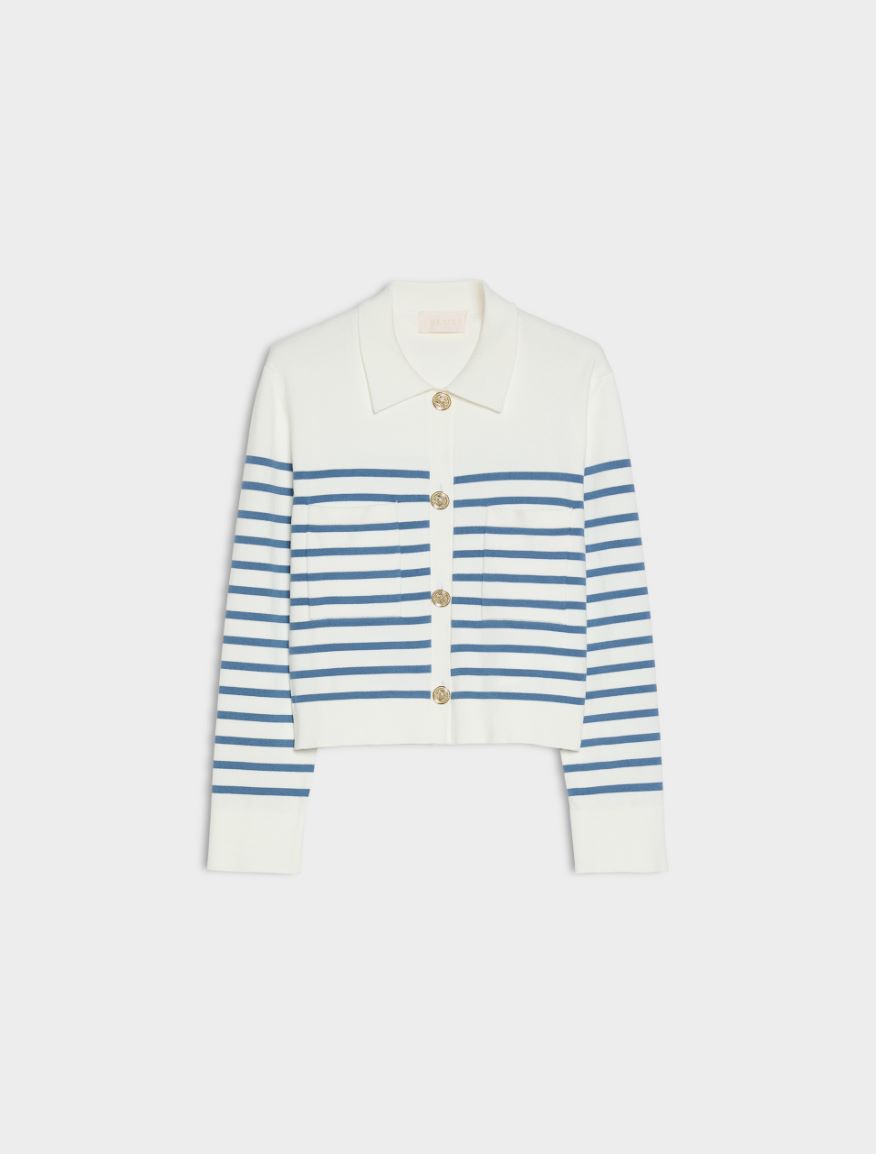 Boxy cardigan - WHITE - Iblues - 5